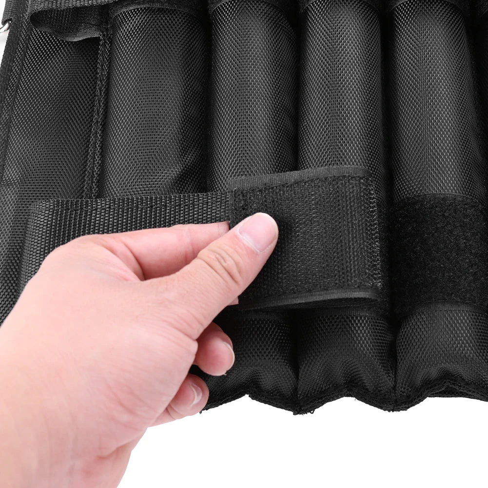 1-50kg Durable Loading Weighted Vest Adjustable Weight Training Exercise Waistcoat Jacket Sand Clothing Boxing Fitness Equipment
