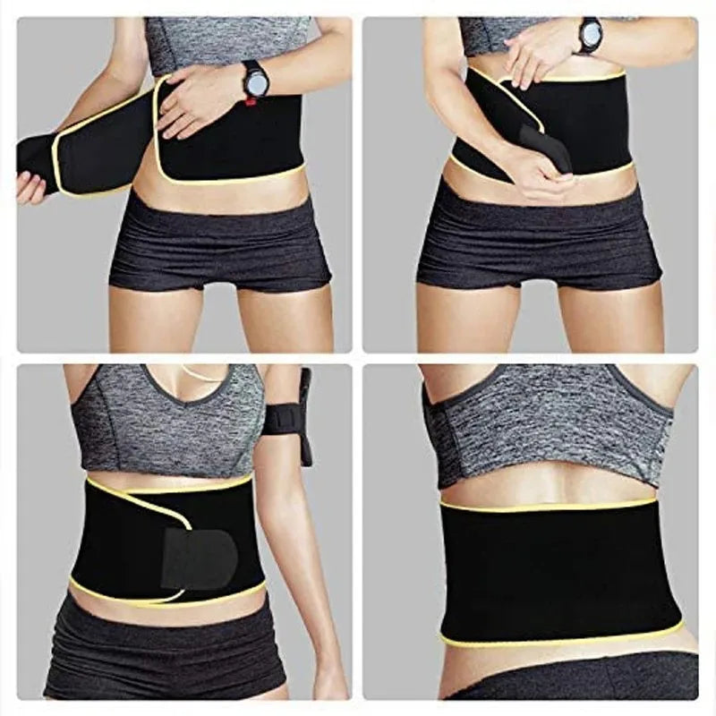 Sports Sweat Burst Waist Support Belt – Abdominal Fat Burning Training Belt