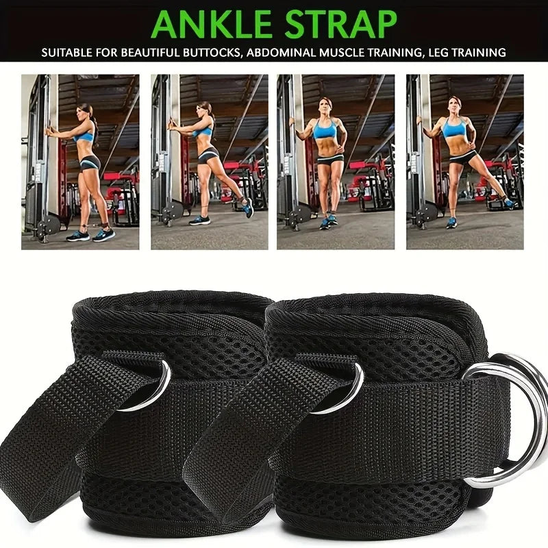 Adjustable D-ring Foot Rope, Ankle Buckle, Gantry Buckle, Ankle Protection Strap – Leg Strength Training Equipment