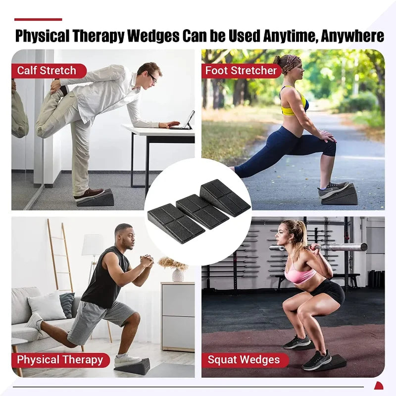3Pcs Set Yoga Bricks Squat Wedge Blocks