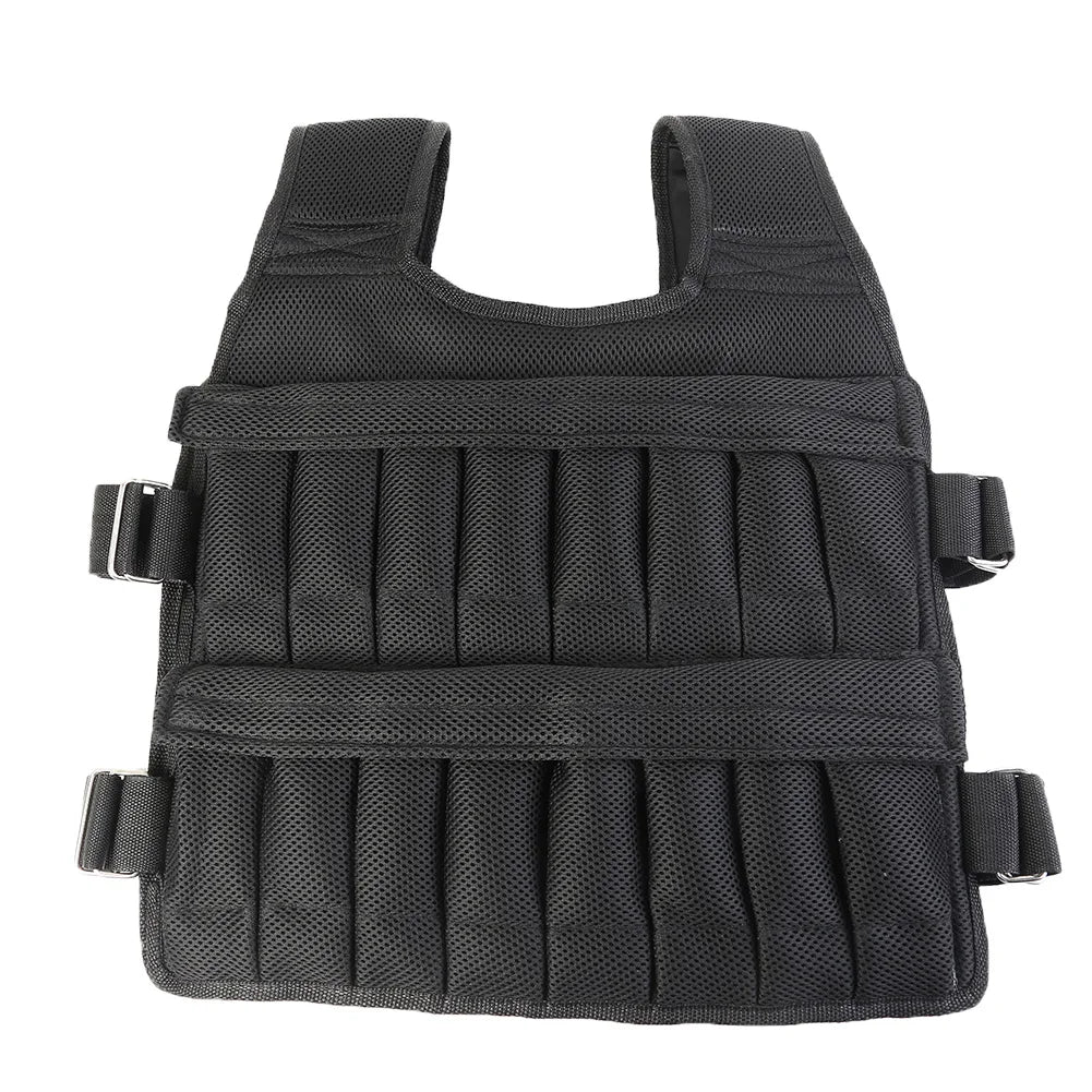 1-50kg Durable Loading Weighted Vest Adjustable Weight Training Exercise Waistcoat Jacket Sand Clothing Boxing Fitness Equipment