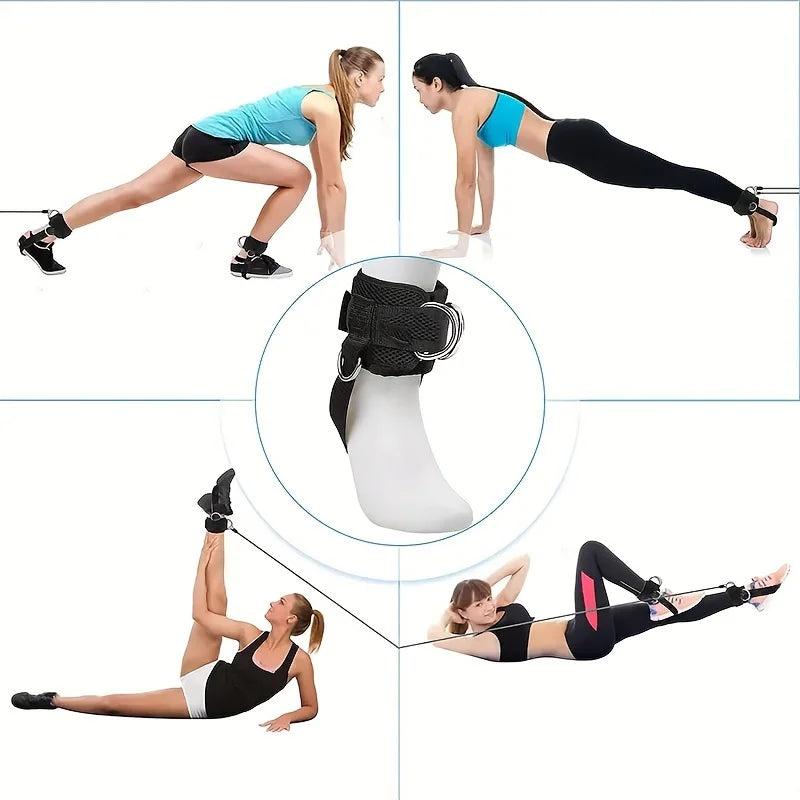 Adjustable D-ring Foot Rope, Ankle Buckle, Gantry Buckle, Ankle Protection Strap – Leg Strength Training Equipment