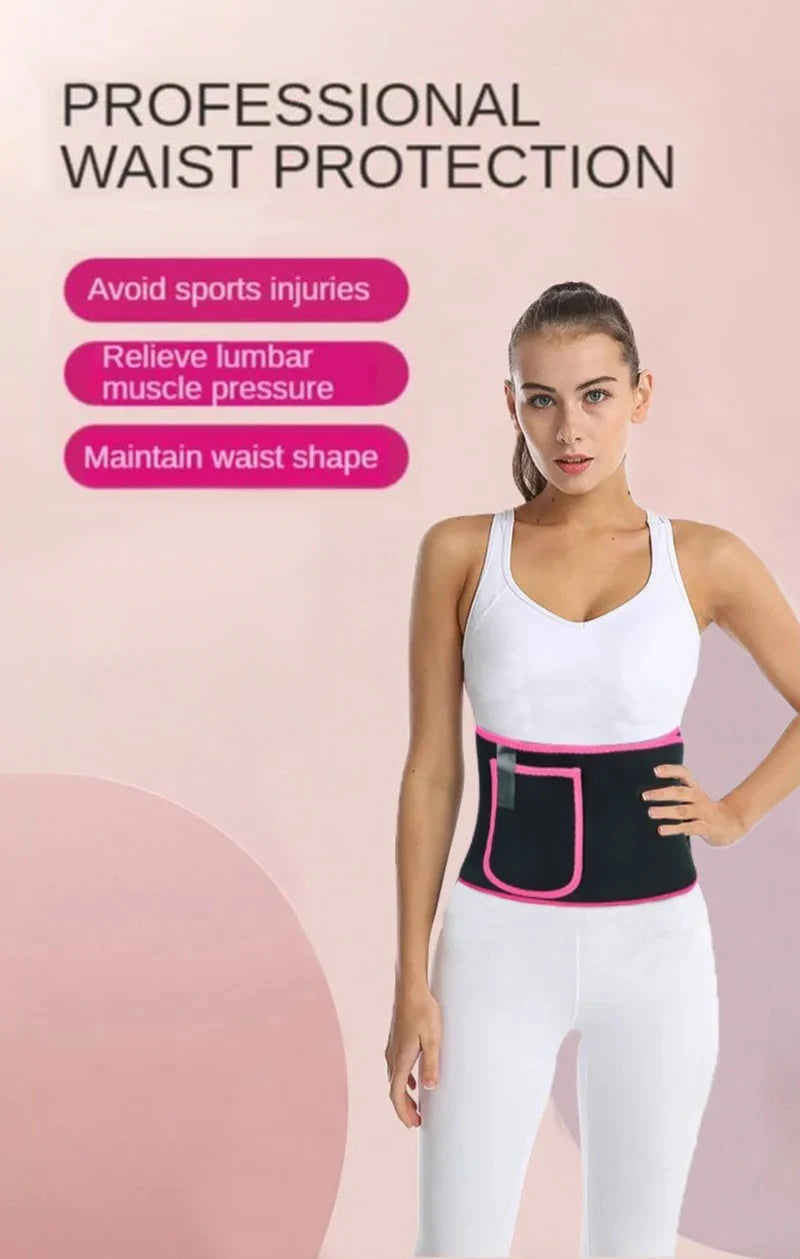 Sports Sweat Burst Waist Support Belt – Abdominal Fat Burning Training Belt