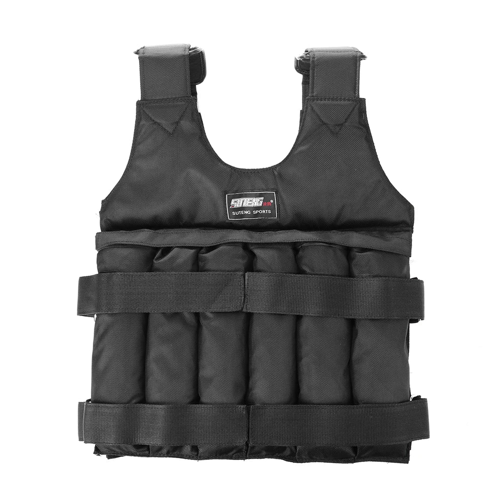 1-50kg Durable Loading Weighted Vest Adjustable Weight Training Exercise Waistcoat Jacket Sand Clothing Boxing Fitness Equipment