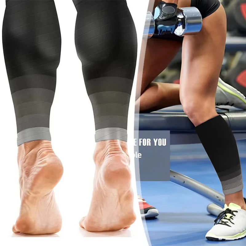 1 Pair Calf Compression Sleeves (20–30 mmHg) – Support for Shin Splints & Fatigue