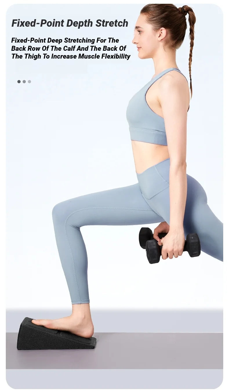 3-Piece Set Yoga Bricks & Squat Wedge Blocks