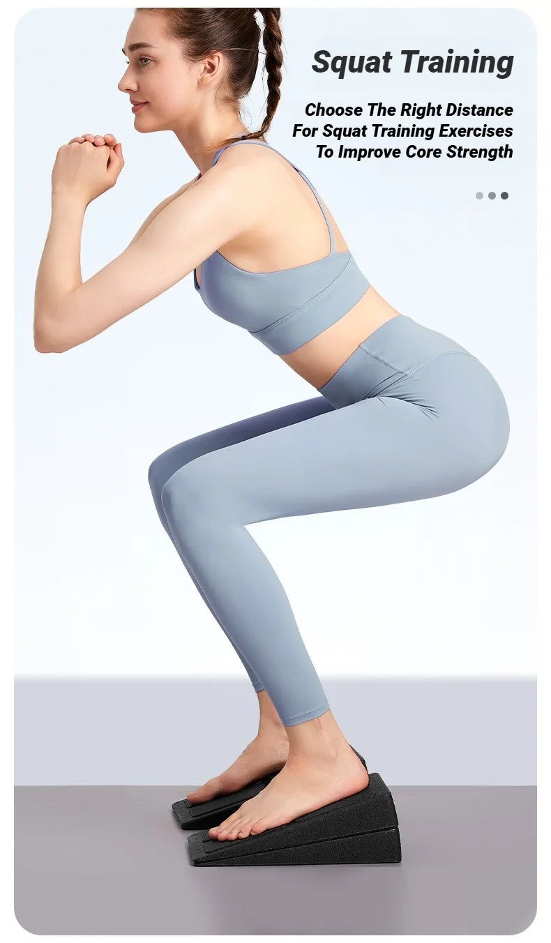 3-Piece Set Yoga Bricks & Squat Wedge Blocks