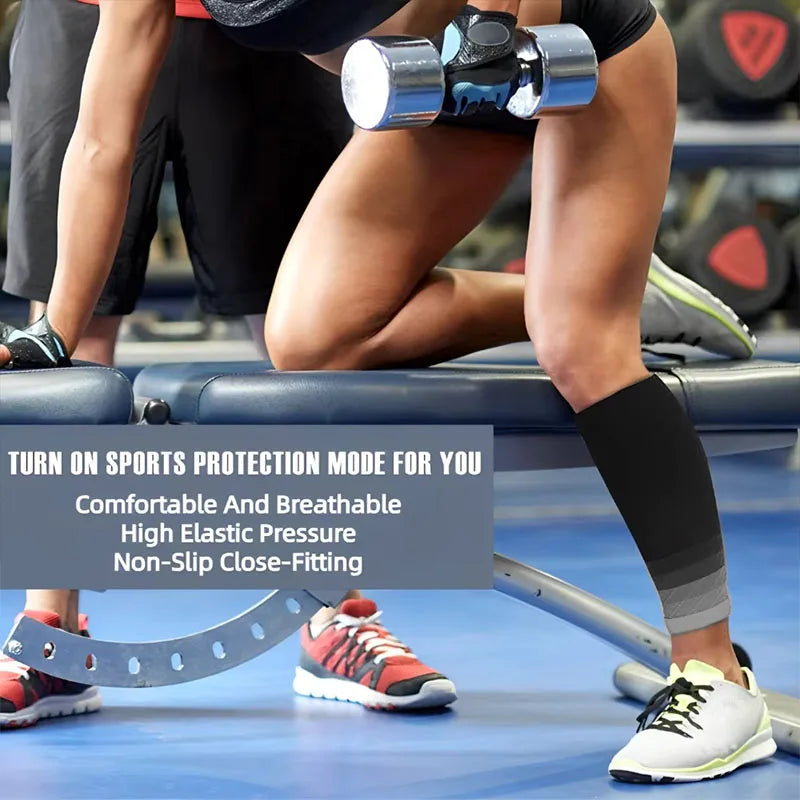 1 Pair Calf Compression Sleeves (20–30 mmHg) – Support for Shin Splints & Fatigue