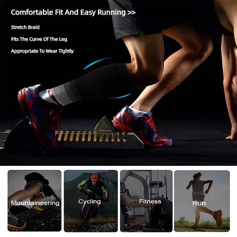 1 Pair Calf Compression Sleeves (20–30 mmHg) – Support for Shin Splints & Fatigue