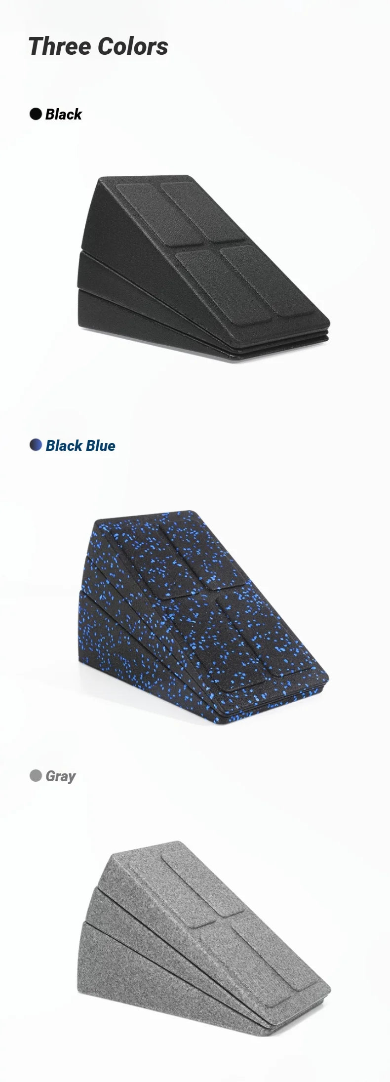 3-Piece Set Yoga Bricks & Squat Wedge Blocks
